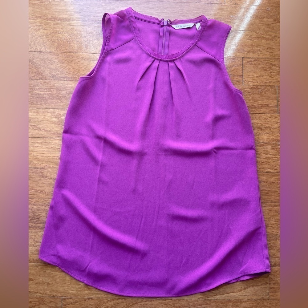 Soft Surroundings Teagan Tunic Tank in Fushia size small